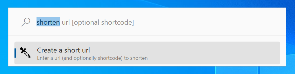 Microsoft PowerToys run Shlink plugin