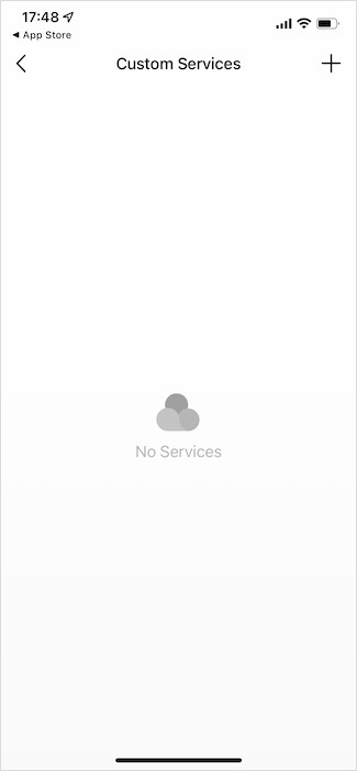Short Menu for iOS custom services